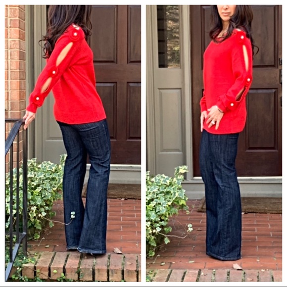 ✨LAST ONE✨PARIS✨Red Chic sleeves detail sweater - Picture 7 of 7